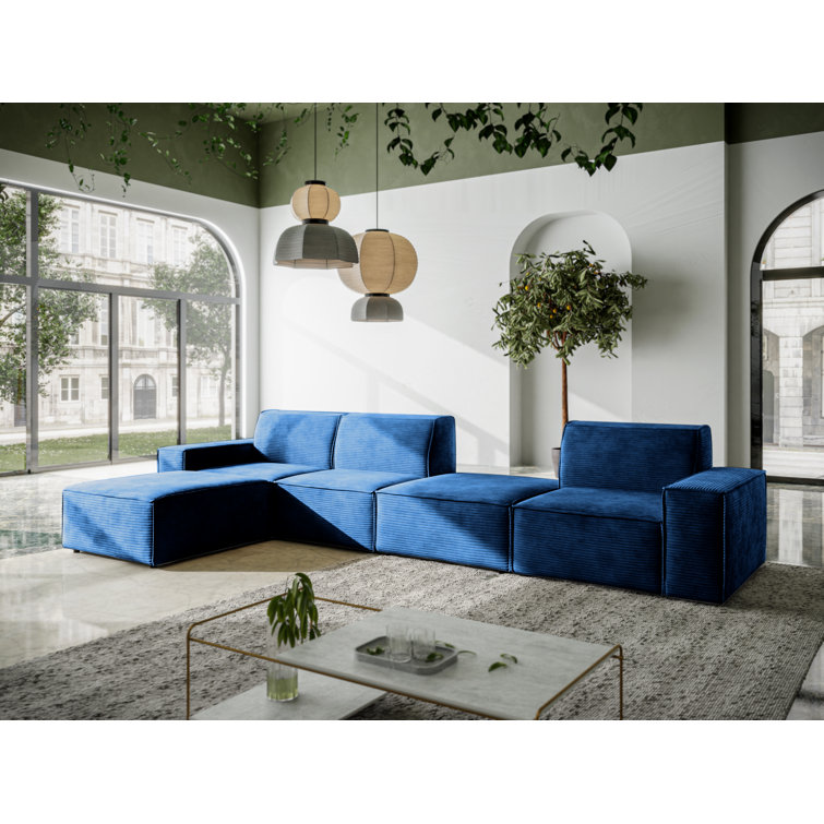 Burkittsville 5 Piece Upholstered Corner Sectional